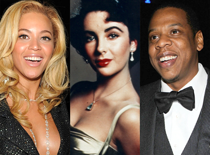 Beyonce, Elizabeth Taylor, Jay-Z Beyonce, Elizabeth Taylor, Jay-Z